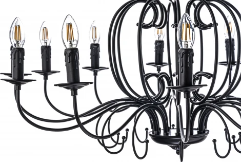 Подвесная люстра Arti Lampadari Amaro E 1.1.12 B (220V, на цепи, подсвечник, свеча)