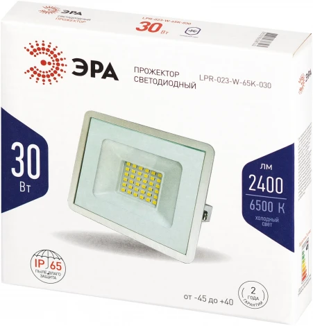 Прожектор уличный светодиодный ЭРА LPR-02 LPR-023-W-65K-030
