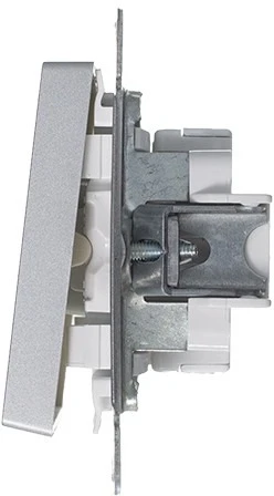 Выключатель встраиваемый одноклавишный (алюминий) Systeme Electric AtlasDesign ATN000361
