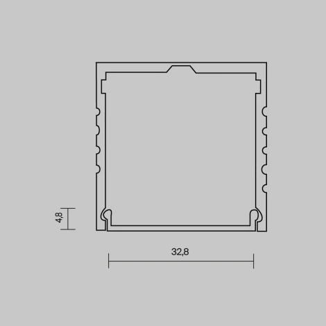 Рассеиватель для профиля 35×35 белый, 10 м Maytoni 642031