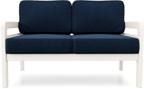 Диван Arsko прямой Бергер М беленый дуб велюр синий