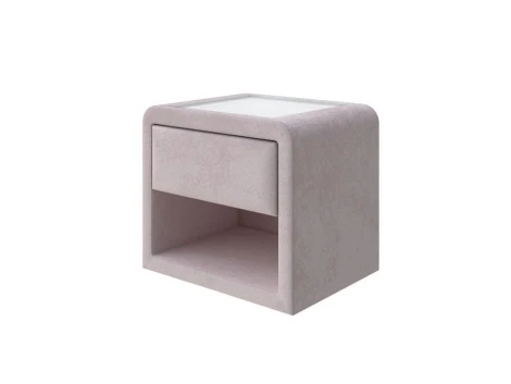 Тумба Cube (Ткань: Велюр Teddy Лунный) PROxSON 52x41 2031694
