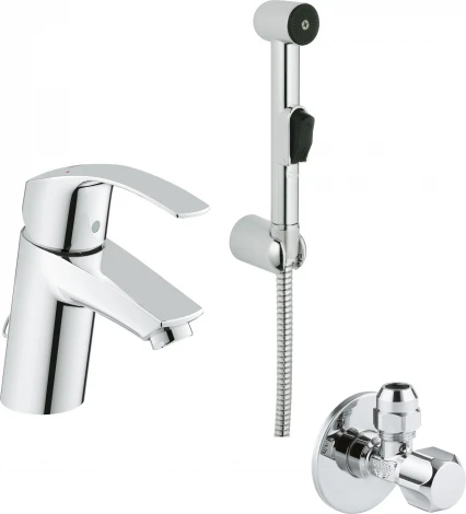 Смеситель Grohe Eurosmart New 23124002 для раковины с гигиеническим душем