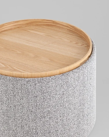 Пуф Stool Group с ящиком Хюгге L букле темно-серый арт.УТ000040207