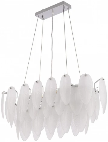 Подвесная люстра Arte Milano AM-4653 4653.L750.H240.E14.12 Ni (220V, на тросе, перо)