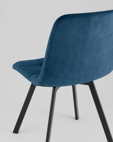 Стул Одди Original Square велюр синий (набор 4 шт) Stool Group УТ000042522