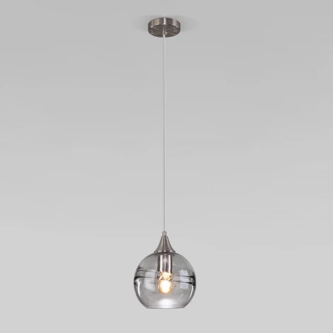 Умный подвесной светильник Eurosvet Lotus 50221/1 дымчатый (220V, на проводе, шар)