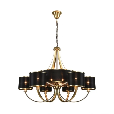 Подвесная люстра Lumion Demetra 8406/9 античная бронза/черный металл/текстиль E14 6*40W + G9 3*20W 220V