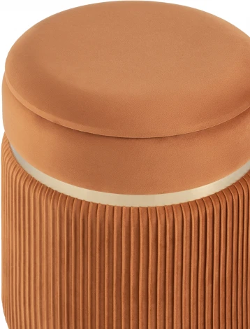 Пуф Миранда с ящиком велюр оранжевый УТ000035331