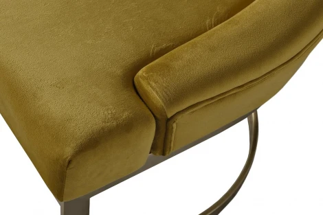 Стул велюр оливковый/матовое золото 65*61*93см Garda Decor арт.76AR-6210GOLD-OLV