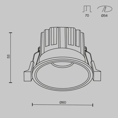 Встраиваемый светильник Maytoni Round DL058-7W3K-W (LED, 220V, круглые)