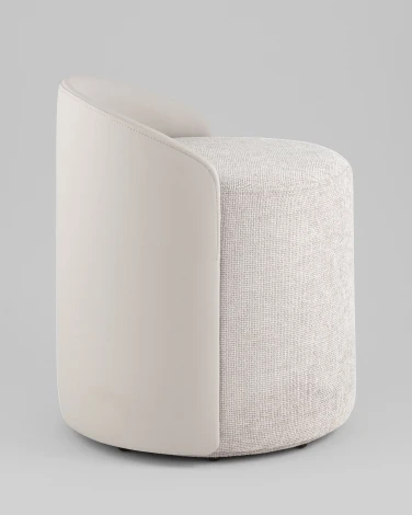 Пуф Тея спинка иск.кожа, сиденье шенилл светло-серый Stool Group УТ000042299