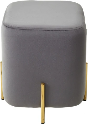 Пуф для гостиной ARES BLUVEL-14 GREY / GOLD М-City