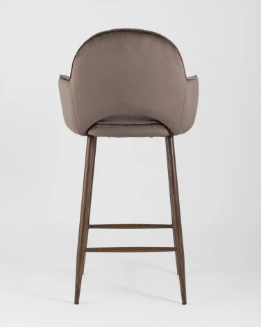 Стул полубарный Stool Group Венера диамант велюр коричневый УТ000004924