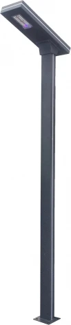 Наземный уличный светильник Kink Light Джон 09204-F,16(05) серый, с солнечной батареей и с декоративной синей подсветкой Led 36W (IP65)