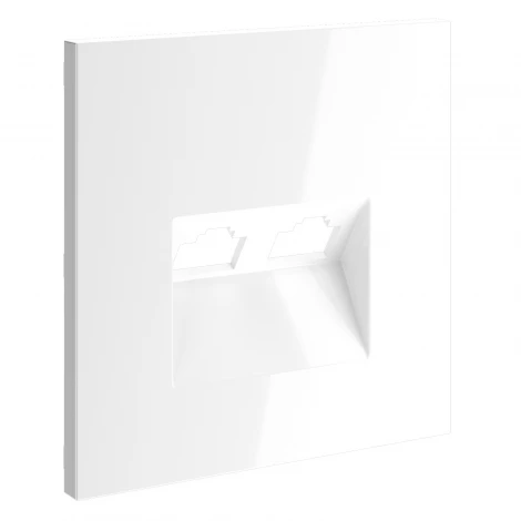 Накладка для розетки компьютерной двойной RJ45+RJ45 Voltum S70 VLS001401 (белый глянцевый)