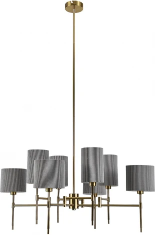 Потолочная люстра на штанге (13033/8R Brass) Indigo Plisse V000537 (220V)