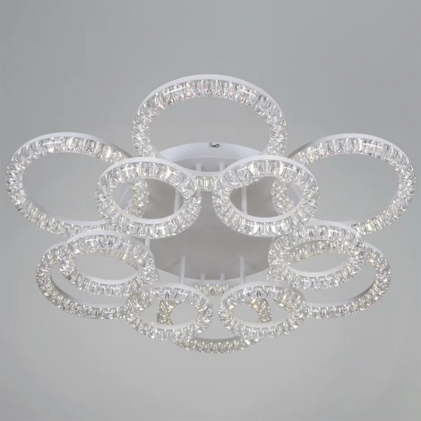 Потолочная люстра светодиодная на штанге с регулировкой цветовой температуры, яркости и ночным режимом Reluce 09847-0.3-6+6A WH