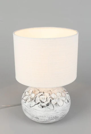 Интерьерная настольная лампа Omnilux Valdieri OML-16504-01 (220V, выключатель, цветы)