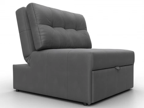 Кресло-кровать Лига-107 (80) (ЛДСП,Брус,Фанера,Замша/Серый) Лига Диванов 134948