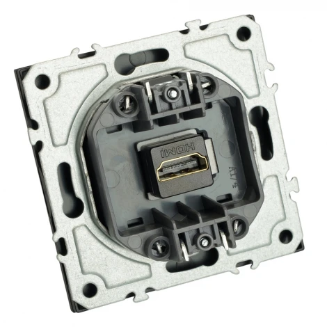 Розетка HDMI (платиново-серый, soft touch) Stekker Эмили 50170