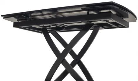 Стол FOGGIA 140 KL-116 Черный мрамор матовый, итальянская керамика/ черный каркас М-City