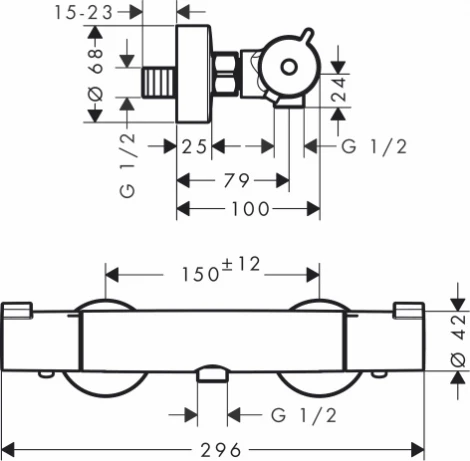 Термостат Hansgrohe Ecostat 1001 CL ВМ 13211000 для душа