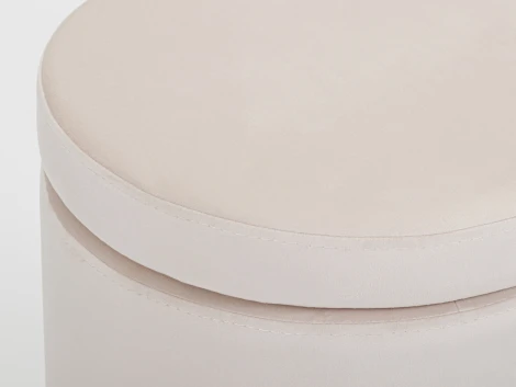 Пуф MyFar Фрэнк с ящиком светло-бежевый велюр MF1022-1