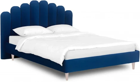 Кровать Queen II Sharlotta L 1600 ОГОГО (арт.577067), (Ткань/Синий)