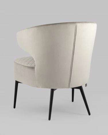 Кресло Stool Group лаунж Royal велюр серо-бежевый УТ000035300