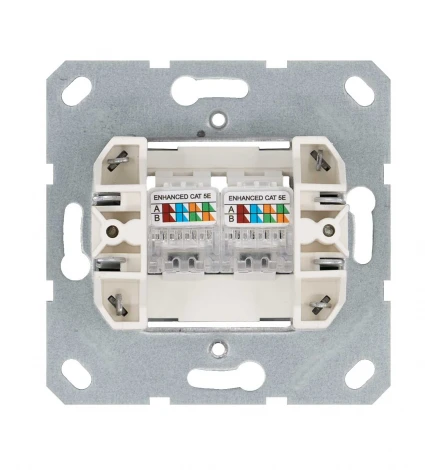 Розетка Ethernet RJ-45 двойная (мокко) Jasmart G-Classic G6106Z