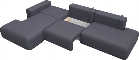 Диван угловой Лига-036 НПБ Модерн Лонг левый угол Лига Диванов (Экокожа) арт.127753L