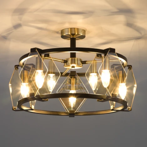 Потолочная люстра на штанге Aragon 60116/5 (220V, свеча, круглые)