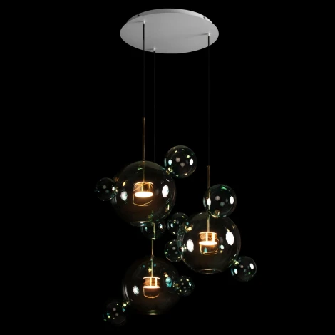 Подвесной светильник Loft It Bolle 2027-D3 Blue (LED, 220V, на проводе, шар, молекулы)