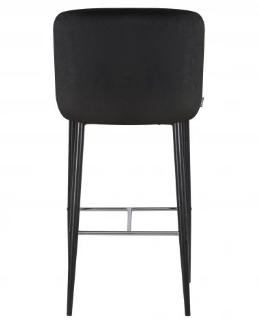 Стул барный CHRISTIAN'75 (черные ножки, черный велюр (V108-77))