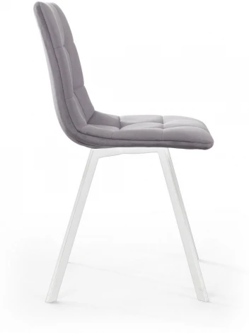Стул UNO, бархат светло-серый 26/ белый профиль Top Concept UNO 77825