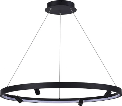 Подвесной светильник со спотами Donolux Aura Spot S18866R40W1B800 (LED, 220V, на тросе, круглые)