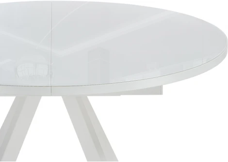 Стеклянный стол Notta Трейси 110 110(150)х100х75 белый 516561