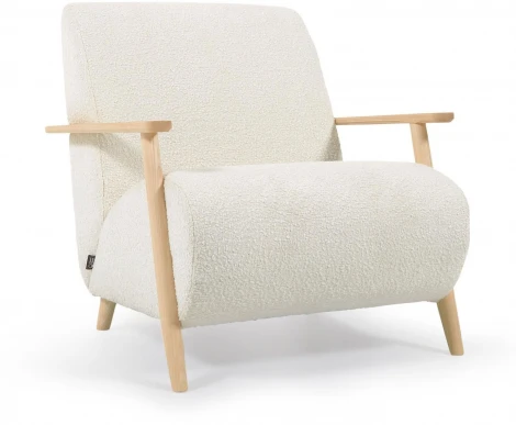 Кресло La Forma (ex Julia Grup) Meghan (Белый/ Пена,Пенополиуретан,Дерево,Сосна,Ясень)