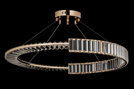 Подвесная люстра светодиодная хрустальная Arti Lampadari Carini Carini L 1.5.80.101 G (220V, на тросе)