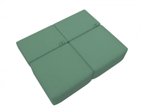 Диван прямой модульный Лига-060 НПБ (ЛДСП,Брус,Фанера/Пластик/Рогожка/Зеленый) Лига Диванов 129707