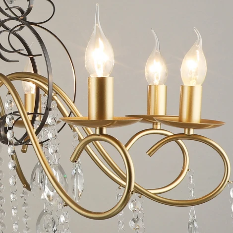 Подвесная люстра Reluce 04752-0.4-08 (220V, подвески, на цепи, подсвечник, свеча)