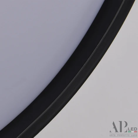 Потолочный светильник круглый светодиодный с пультом APL LED Toscana 3315.XM302-2-267/12W Black (220V, круглые)