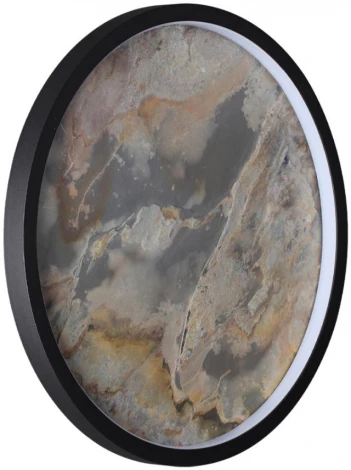 Настенно-потолочный светильник Odeon Light Stoflake 5078/25L черн./серо-беж./металл/натур.камень/акрил LED 25W 3000K (220V, круглые)