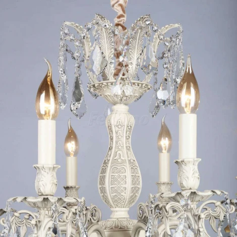 Подвесная люстра Omnilux Taranto OML-74403-08 (220V, на цепи, подсвечник, свеча)