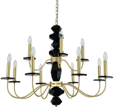 Подвесная люстра Newport 3870 3878+4/С brass (220V, на цепи, свеча)