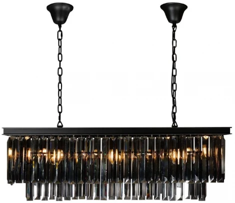 Подвесная люстра каскадная iLamp Triumph 6119 BK (220V, хрусталь, на цепи)