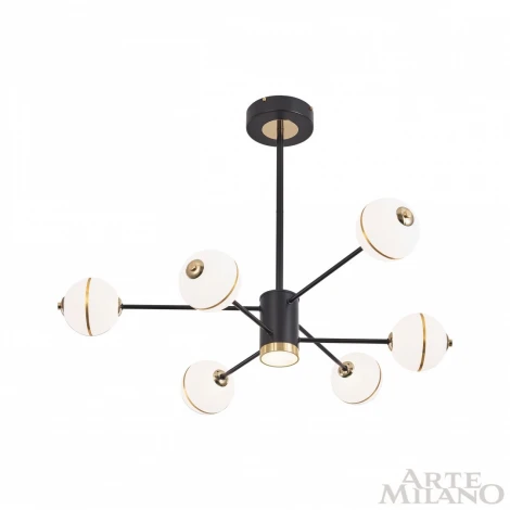 Потолочная люстра на штанге Arte Milano 272069/6 BK (LED, 220V, шарики)