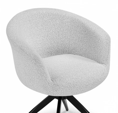 Обеденный стул Woodville Solomon (Металл, Букле/Черный) арт.15882