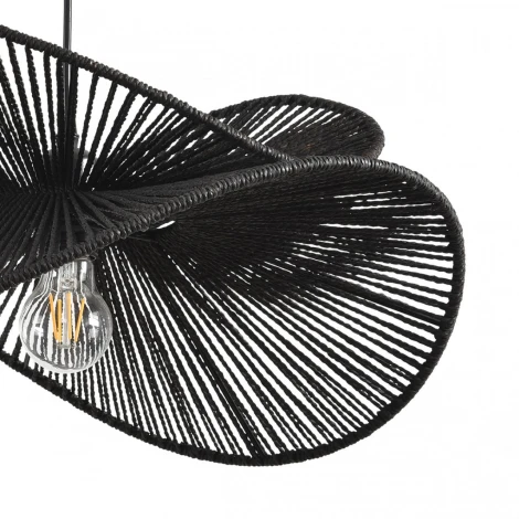 Подвесной светильник Lumion Rope 8382/1 черный, металл/джутовый шнур E27 40W 220V
